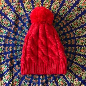 Forever 21 crochet Pom-pom hat